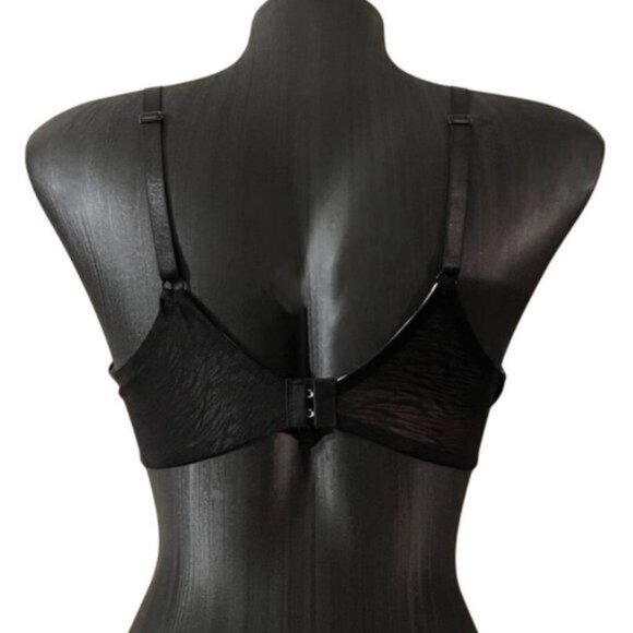 Soft cup tiger stripe mesh designed bra with trim - Picture 3 of 3